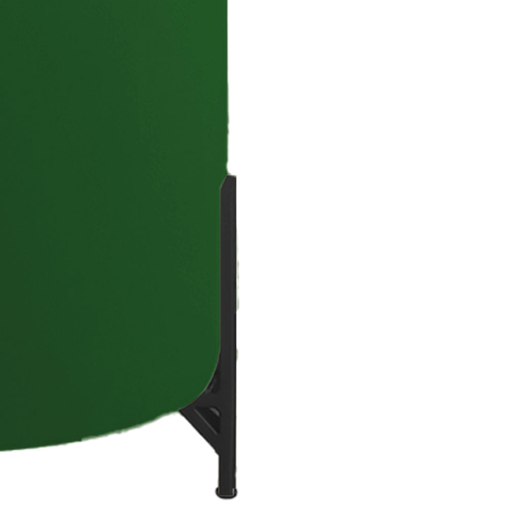Puff Decorativo Thor Ferro Base Preta Veludo Verde  - Montanaris Decor