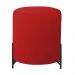 Puff Decorativo Thor Ferro Base Preta Veludo Vermelho  - Montanaris Decor