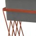 Puff Decorativo Tróia Base Bronze Veludo Cinza  - Montanaris Decor