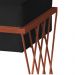 Puff Decorativo Tróia Base Bronze Veludo Preto - Montanaris Decor