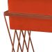 Puff Decorativo Tróia Base Bronze Veludo Terracota - Montanaris Decor