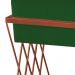Puff Decorativo Tróia Base Bronze Veludo Verde - Montanaris Decor