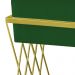 Puff Decorativo Tróia Base Gold Veludo Verde - Montanaris Decor