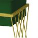 Puff Decorativo Tróia Base Gold Veludo Verde - Montanaris Decor