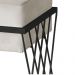 Puff Decorativo Tróia Base Preta Veludo Bege - Montanaris Decor