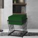 Puff Decorativo Tróia Base Preta Veludo Verde - Montanaris Decor