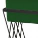 Puff Decorativo Tróia Base Preta Veludo Verde - Montanaris Decor