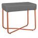 Puff Decorativo Unna Base Bronze Veludo Cinza  - Montanaris Decor
