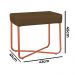 Puff Decorativo Unna Base Bronze Veludo Marrom - Montanaris Decor