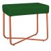 Puff Decorativo Unna Base Bronze Veludo Verde  - Montanaris Decor