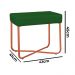 Puff Decorativo Unna Base Bronze Veludo Verde  - Montanaris Decor