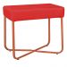 Puff Decorativo Unna Base Bronze Veludo Vermelho  - Montanaris Decor
