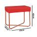 Puff Decorativo Unna Base Bronze Veludo Vermelho  - Montanaris Decor
