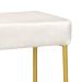 Puff Decorativo Unna Base Gold Veludo Bege - Montanaris Decor
