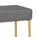 Puff Decorativo Unna Base Gold Veludo Cinza - Montanaris Decor