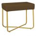Puff Decorativo Unna Base Gold Veludo Marrom - Montanaris Decor