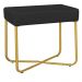 Puff Decorativo Unna Base Gold Veludo Preto - Montanaris Decor