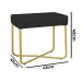 Puff Decorativo Unna Base Gold Veludo Preto - Montanaris Decor