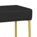 Puff Decorativo Unna Base Gold Veludo Preto - Montanaris Decor