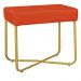 Puff Decorativo Unna Base Gold Veludo Terracota - Montanaris Decor