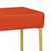 Puff Decorativo Unna Base Gold Veludo Terracota - Montanaris Decor