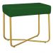 Puff Decorativo Unna Base Gold Veludo Verde - Montanaris Decor