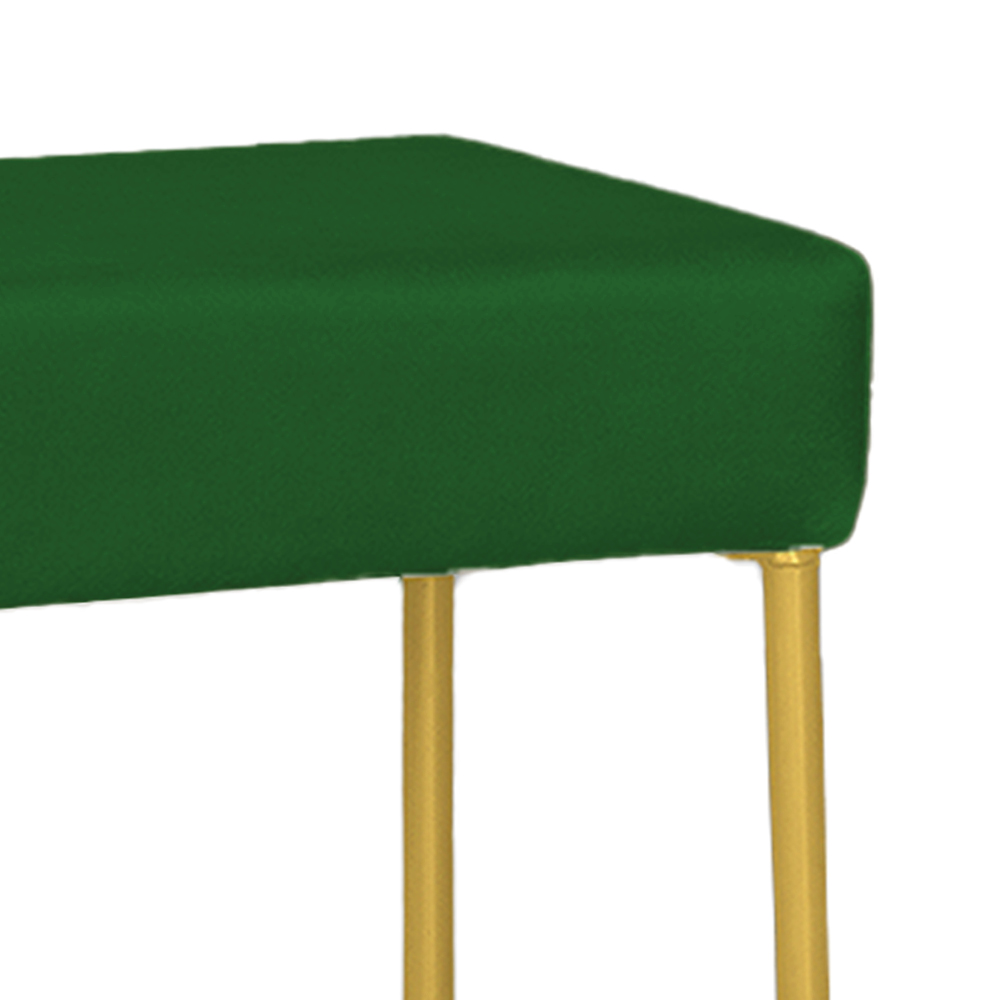 Puff Decorativo Unna Base Gold Veludo Verde - Montanaris Decor