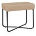 Puff Decorativo Unna Base Preto Veludo Bege  - Montanaris Decor
