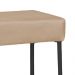 Puff Decorativo Unna Base Preto Veludo Bege  - Montanaris Decor