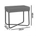 Puff Decorativo Unna Base Preto Veludo Cinza  - Montanaris Decor