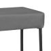 Puff Decorativo Unna Base Preto Veludo Cinza  - Montanaris Decor