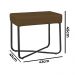Puff Decorativo Unna Base Preto Veludo Marrom  - Montanaris Decor