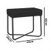 Puff Decorativo Unna Base Preto Veludo Preto - Montanaris Decor