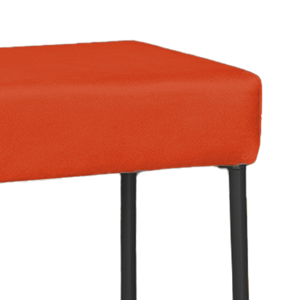 Puff Decorativo Unna Base Preto Veludo Terracota - Montanaris Decor