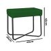 Puff Decorativo Unna Base Preto Veludo Verde - Montanaris Decor