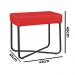 Puff Decorativo Unna Base Preto Veludo Vermelho - Montanaris Decor