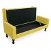 Recamier Baú Namoradeira 100cm Felix Suede Amarelo - Montanaris Decor