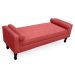 Recamier Baú Namoradeira 140cm Felix Suede Vermelho - Montanaris Decor