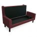 Recamier Baú Namoradeira 160cm Felix Suede Bordô - Montanaris Decor