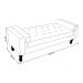 Recamier Baú Namoradeira 160cm Felix Suede Bordô - Montanaris Decor