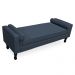 Recamier Baú Namoradeira 90cm Felix Suede Azul Marinho - Montanaris Decor