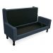 Recamier Baú Namoradeira 90cm Felix Suede Azul Marinho - Montanaris Decor