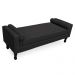 Recamier Baú Namoradeira 90cm Felix Suede Preto - Montanaris Decor