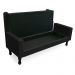 Recamier Baú Namoradeira 90cm Felix Suede Preto - Montanaris Decor