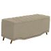 Recamier Calçadeira Baú Belize Casal 140cm Veludo Bege - Montanaris Decor