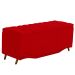 Recamier Calçadeira Baú Belize Solteiro 90cm Veludo Vermelho - Montanaris Decor