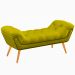 Recamier Calçadeira Casal 140cm Ayla Veludo Amarelo - Montanaris Decor