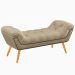 Recamier Calçadeira Casal King 195cm Ayla Veludo Bege  - Montanaris Decor