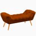 Recamier Calçadeira Solteiro 90cm Ayla Veludo Terracota - Montanaris Decor