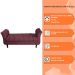 Recamier Grecia Decorativa 100cm Suede Bordô - Montanaris Decor